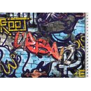 French Terry Stoff Graffiti back side Druck
