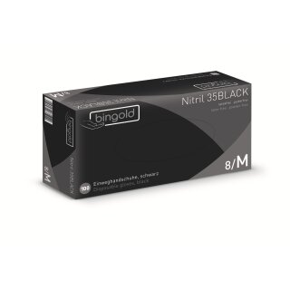 Bingold Nitril 35 schwarz Gr. M 100 Stück