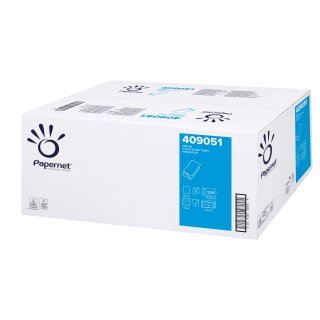 Papernet 409051 Handtuchpapier 24x21cm V-Falz weiß 2-lagig 3750 Blatt