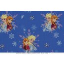 Baumwoll Jersey Stoff Frozen Anna & Elsa Blau Digital...