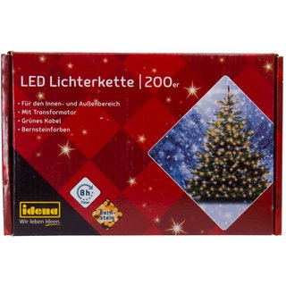 Idena LED-Lichterkette bernsteinfarbig 27,9m