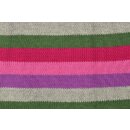 Strick Stoff Streifen grün pink lila