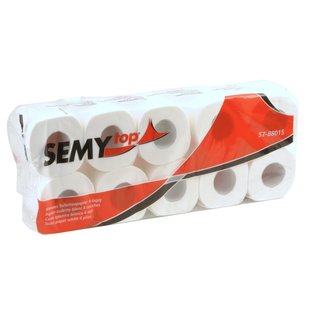 SEMYtop Toilettenpapier 4-lg. Zellstoff, 8x10 Rollen á 150 Bl.