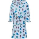 Playshoes - Fleece-Bademantel Allover Fische hellblau