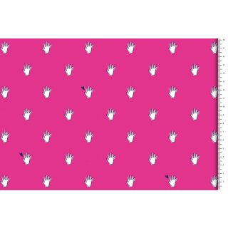 Elastic Jersey Stoff Hamburger Liebe Pink Motiv Hnde