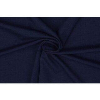 Elastic Jersey Stoff Uni blau-schwarz