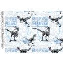 Baumwoll Jersey Stoff Jurassic World weiß Digital...