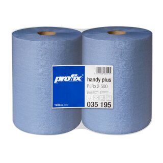 TEMCA profix handy plus Putzrolle 2-lagig blau 38x36cm 2x 500 Tcher