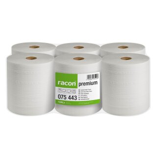 TEMCA racon premium Handtuchrollen 2-140 - 6 Rollen  140 Meter hochwei 2-lagig